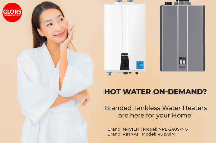 Hot Water On-Demand? Check out - Branded Tankless Water Heaters