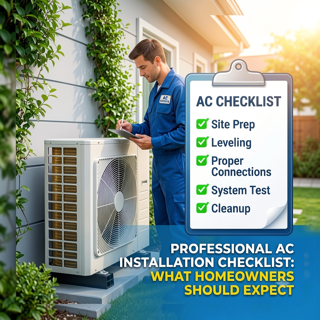 Professional AC Installation Checklist: What Every Homeowner Should Expect